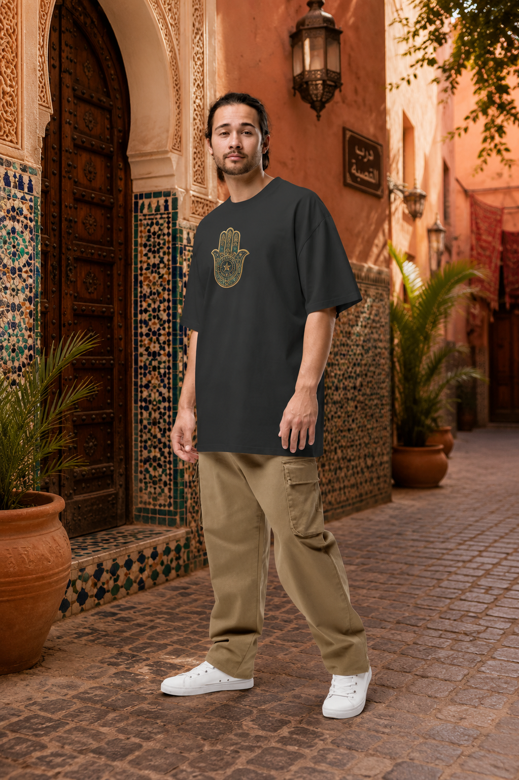 Moroccan Khmisa Oversized T-Shirt