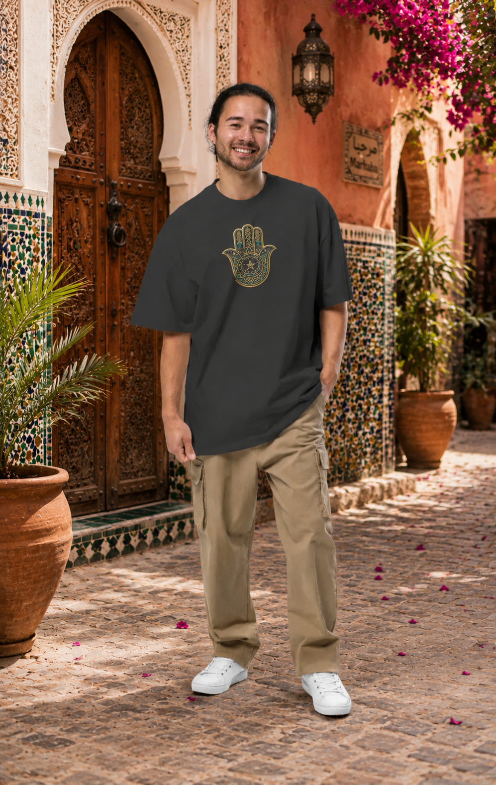 Moroccan Khmisa Oversized T-Shirt